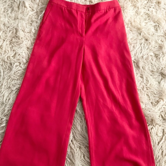 Halogen | Orange Red Pant Culottes 4 Wide Leg - Picture 3 of 8